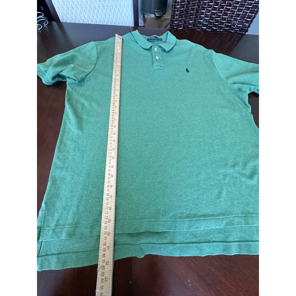 Polo Ralph Lauren Mens XXL Green Pique Short Sleeve Pony Logo Polo Shirt